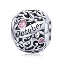 Talisman argint Birthday Stone October